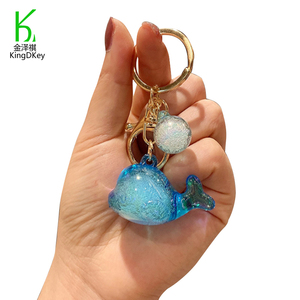 Quà Tặng Khuyến Mãi Đầy Màu Sắc Dolphin <span class=keywords><strong>Fish</strong></span> <span class=keywords><strong>Shape</strong></span> <span class=keywords><strong>Keyring</strong></span> 3D Acrylic Dễ Thương Dolphin Động Vật Đại Dương Keychain Túi Charms Keyfob - Product Image 2