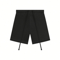 Shorts de survêtement essentiels en coton pour hommes, couleur avoine clair, avec lettres imprimées en flocage noir – Vente directe usine 2026