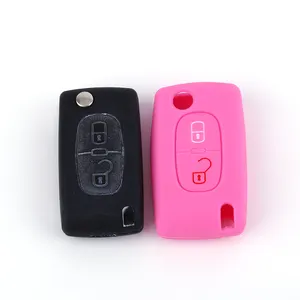 From China Supplier Durable Silicone Car Key Cover For Peogeot Car Key Case