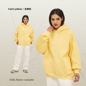 Sudaderas con capucha de moda de 350gsm Unisex de alta calidad Casual Heavyweight Fleece Hoodie Winter Pullover Tela gruesa Sudaderas con capucha personalizadas - Product Image 5