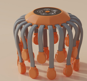 Dispositivo electrónico de masaje calmante montado en la cabeza de pulpo, terapia de luz roja, instrumento de masaje de cabeza de vibración frecuente - Product Image 5