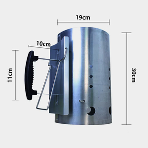 Allume-charbon en acier galvanisé robuste Auplex AU-CST, accessoires pour barbecue, certifié LFGB - Product Image 1