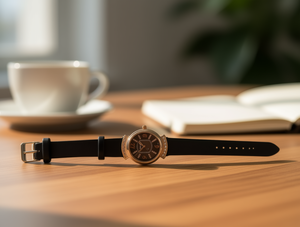 Cinturino in pelle per orologio, sostituibile, regolabile, con fibbia ad ardiglione e chiusura in acciaio inossidabile. - Product Image 2