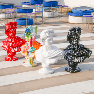 <span class=keywords><strong>Scultura</strong></span> Moderna di Busto di <span class=keywords><strong>Apollo</strong></span> Greco, Accessorio d'Arredo Contemporaneo in Stile Pop Art - Product Image 4