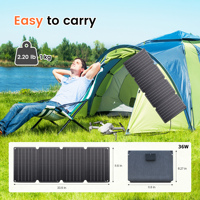 Panneau solaire portable pliable 21W 36W 54W Poids mince ultra léger avec technologie PERC pour le camping
