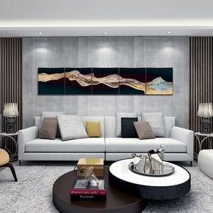 Cornice temperata sfondo di lusso paesaggio marino romantico cristallo di arte della pittura di <span class=keywords><strong>vetro</strong></span> per il soggiorno - Product Image 5