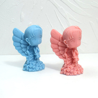 Moule en silicone Fille ange avec ailes, motifs uniques personnalisés pour la fabrication artisanale de savons, bougies, résines et bonbons