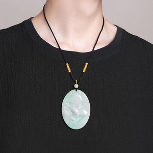 Pendentif en jade naturel de style chinois, motif lapin du zodiaque de Birmanie, design original UNISEXE, cadeau avec certificat d'évaluation DW58 - Product Image 4