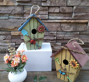 Casa colgante de madera para pájaros, jardín, colores surtidos, venta al por mayor - Product Image 4