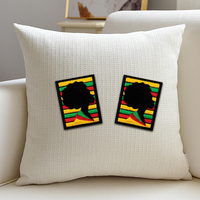 Design personnalisé Logo de l'histoire des Noirs Patches à repasser par transfert thermique pour vêtements