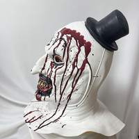 Nouveau Masque de Clown Terrifier Art, Accessoire de Costume d'Halloween, Masque de Fête d'Horreur en Latex Souple pour Carnaval