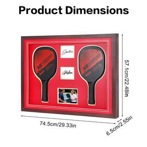 Boîte de présentation en bois pour signatures d'athlètes et raquettes de pickleball, idéale pour la collection de souvenirs sportifs - Product Image 4
