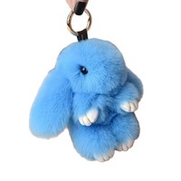 Pendentif lapin en peluche mignon, porte-clés lapin de dessin animé, pendentif de sac, cadeau d'anniversaire