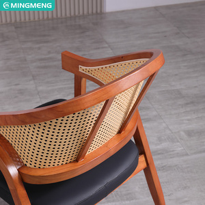 ชุดร้านอาหารเชิงพาณิชย์พร้อมเก้าอี้ไม้เนื้อแข็งหนังแท้บูธเฟอร์นิเจอร์ไม้คุณสมบัติที่อ่อนนุ่มสำหรับร้านกาแฟรับประทานอาหาร - Product Image 6