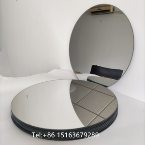 MERAVIGLIOSO SET DA 12 PEZZI DI VASSOI ROTONDI IN VETRO A SPECCHIO E PORTACANDELLE CIRCULARI IN ORO/ARGENTO/NERO PER CENTRATURE TAVOLO MATELLAIOLE - Product Image 2