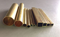 Tuyau profilé en laiton C23000 C26000 C28000, tube droit, usage industriel, services de soudage, pliage et découpe personnalisables, 59% Cu, 195MPa