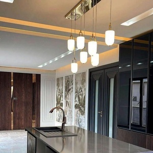 Foro ingresso moderno sala scala grande soffitto alto luce a sospensione naturale spagnolo alabastro lampada a sospensione - Product Image 6
