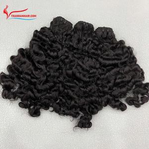 ¡Gran venta! Cabello rizado birmano Venta al por mayor Steam Kinky Curly Weft Hair Extensiones de cabello humano de toda la longitud listas para enviar - Product Image 3