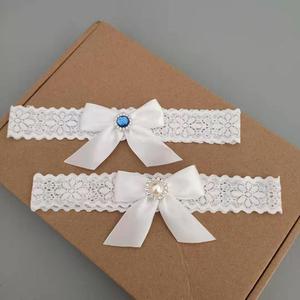 Wholesale <strong>Cheap</strong> Good Elastic Lace <strong>Garter</strong> for Wedding Something White Bridal Stretch Pearl <strong>Garter</strong> <strong>Belt</strong> - Product Image 4