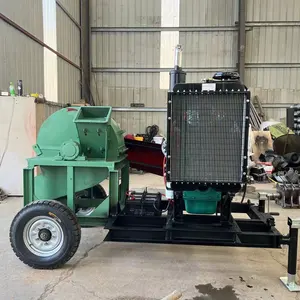 Wood Himmer Mill Sawdust Pellet Crushing Making Machine Diesel Small Mobile Wood Chipper Shredder Cutting Machines