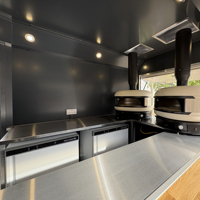 Remorque alimentaire pour pizzas entièrement équipée, cuisine mobile, remorque de concession, camion de restauration de rue personnalisé, chariot four à pizza