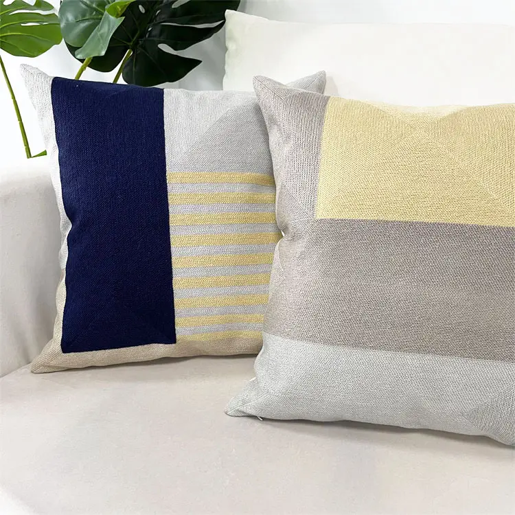 Geometric Throw Pillow Case Embroidery Home Decoration Moroccan Cushion Cover 45X45