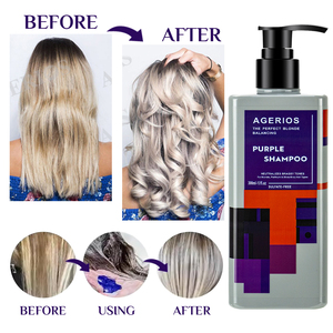 Champú y <span class=keywords><strong>Acondicionador</strong></span> Profesional Morado, Corrector de Tonos Anti-Amarillos, Fijador del Color e Hidratante para Cabello Rubio Decolorado, Seco y Dañado - Product Image 6
