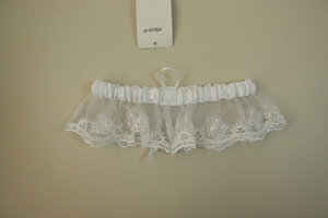 M80210 Jarretière sexy en <span class=keywords><strong>dentelle</strong></span> blanche <span class=keywords><strong>pour</strong></span> mariage <span class=keywords><strong>Porte</strong></span>-jarretelles de mariée - Product Image 4