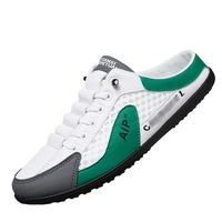 Mules d'été en maille pour hommes, respirantes, légères, désodorisantes, décontractées, à enfiler, color-block, chaussures de conduite fines et légères