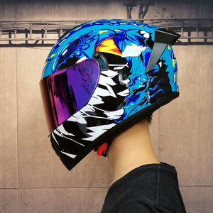 Casco Integrale per Moto, Stile Autunno-Inverno, Adatto per Moto Sportive e da Strada, Casco da Moto per Uomo - Product Image 3