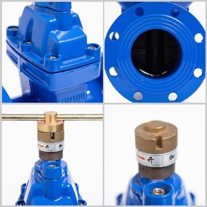 Zware uitvoering standaard DN100 PN16 zacht afdichtende gietijzeren flens afsluitbare schuifklep - Product Image 6