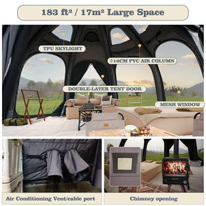 Tente pneumatique Coody Dome - Gris, nouvelle tente pneumatique d'hiver très vendue, abri gonflable pour le camping - Product Image 5