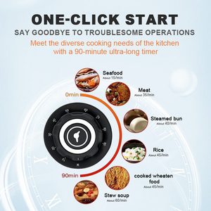 3L nấu ăn thông minh Nồi cơm điện nồi hấp bằng thép không gỉ đa nồi đường thấp Nồi cơm điện mini - Product Image 2