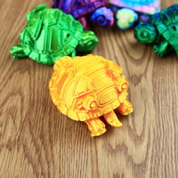 Figurine de tortue articulée, tortue bébé imprimée en 3D avec articulations mobiles, tortue flexible pour décoration de bureau, cadeau de collection