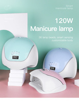 Lampe à ongles UV/LED professionnelle à double lumière avec écran tactile et capteur, machine de séchage rapide pour vernis gel pour salon à domicile