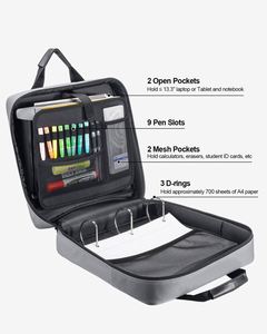 Free Sample BSCI Family Document Organizer 3 Ring Zipper Binder Professional with <b>Expanding</b> <b>File</b> and Shoulder Strap - Product Image 4