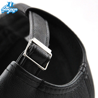 Gorra de Béisbol de Cuero Sintético para Hombre, Gorro Cálido de Alta Calidad con Logotipo para Invierno de Mediana Edad, a Prueba de Frío, Novedad de Otoño