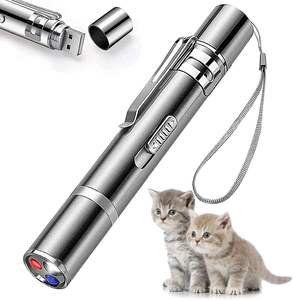 Juguete de gato de luz púrpura recargable por USB, teaser láser multipatrón y bolígrafo divertido para gatos, suministros interactivos y de movimiento para mascotas - Product Image 2