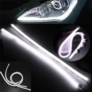 Striscia LED Flessibile 30cm per Auto, Luci Diurne DRL con Indicatore di Direzione, Effetto Occhio d'Angelo, Bianco e Ambra - Product Image 3
