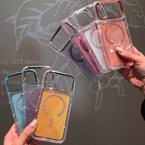 Luxury Magnetic Strong Glitter clear Mobile <b>Phone</b> case for iPhone 18 Pro Max 17 16 15 Shimmering Shockproof Colorful Back Cover - Product Image 2