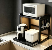 Étagère de rangement multifonctionnelle pour usage domestique, petite taille et facile à nettoyer, support coulissant pour cuisine et salon