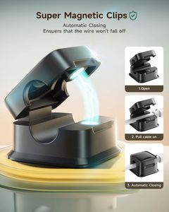 Organizador de Cables Ajustable para Montar en la Pared con Clips Magnéticos Adhesivos Fuertes para la Gestión de Cables en el Baño - Product Image 2