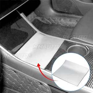 Panneau de commande central de voiture en acier inoxydable pour Tesla Model 3, console centrale décorative, accessoires intérieurs pour voiture Model 3 - Product Image 1