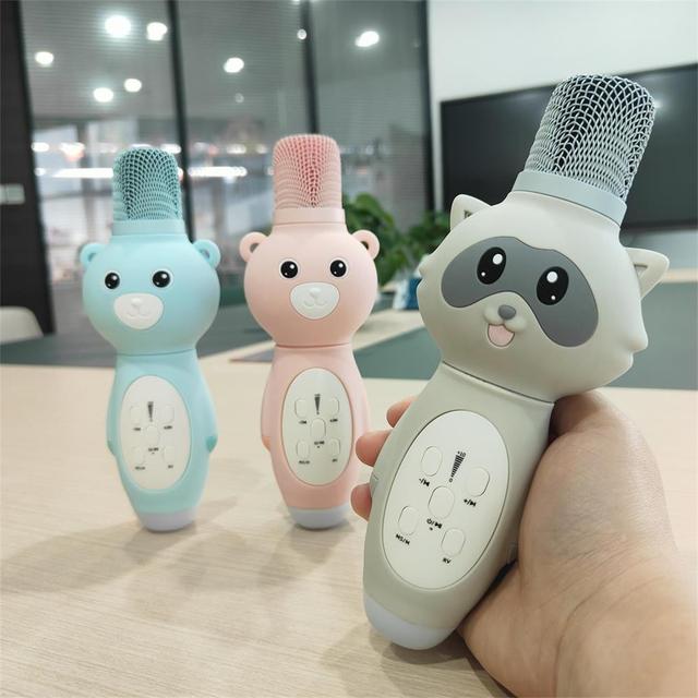 4 1 Set USB Microphone School Furniture Gift for Kids DIY Handheld Wireless Microphone Type C Connector Mobile Singing Machine