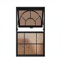 Ventana Vertical Abatible de Aluminio con Aislamiento Acústico, Estilo Retro Francés, para Dormitorio, Baño, Sala de Estar, Balcón, Ventana Pequeña