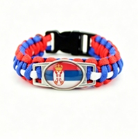 Bracelet en paracorde personnalisé avec le drapeau de la Pologne, bracelet de survie tricoté à la main pour la fête nationale et cadeau commémoratif touristique