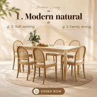 Ensemble de 2 chaises de salle à manger minimalistes en rotin avec design sans accoudoirs rembourrés et pieds ergonomiques en bois pour usage domestique/hôtelier