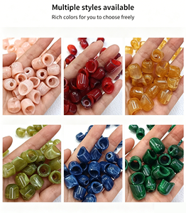 Perles acryliques à trou droit de forme spéciale, pendentifs cloche biseautés à grand trou, perles intercalaires en vrac pour la fabrication de bijoux DIY en gros - Product Image 1