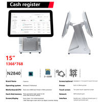 Caja Registradora Inteligente Todo en Uno con Sistema POS Windows 10/11, Lector de Códigos de Barras, Cajón de Efectivo, Impresora y Teclado
