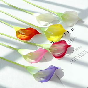 Fleurs artificielles Calla Lily EVA Wen Hope, blanc, rose, jaune, orange, violet, tige unique, accessoires de décoration pour mariage et maison - Product Image 3